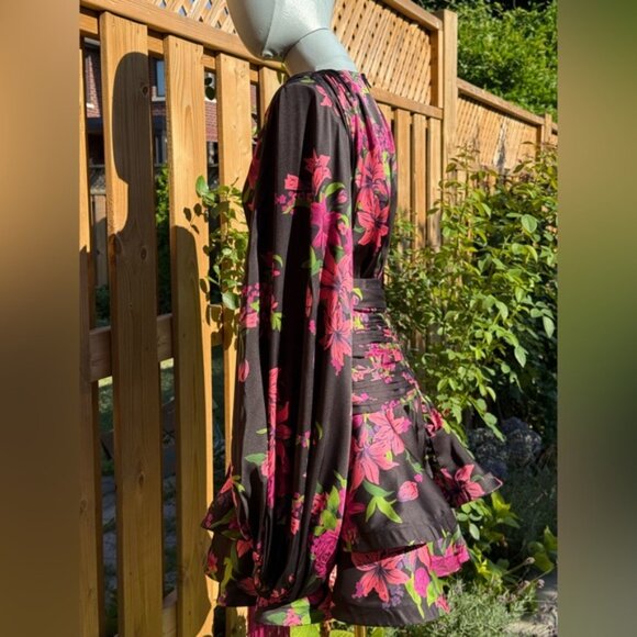 🆕 BRONX & BANCO 🧿 NWOT Bedouin Pink Lily Mini Dress, Tassel Tie, Sz M US 6 - Picture 10 of 16